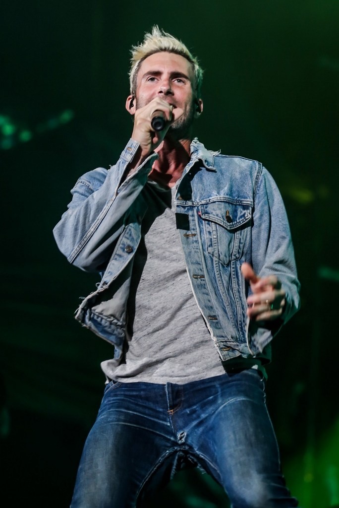 EXCLUSIVE: Adam Levine performs with pants ripped in a very private area