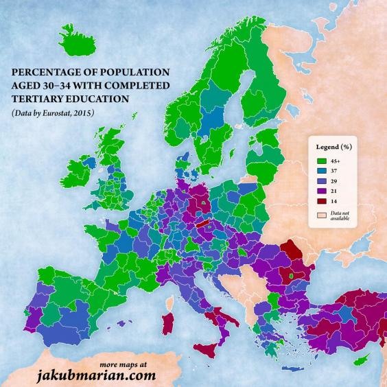 Ποια χώρα έχει τους πιο μορφωμένους Ευρωπαίους